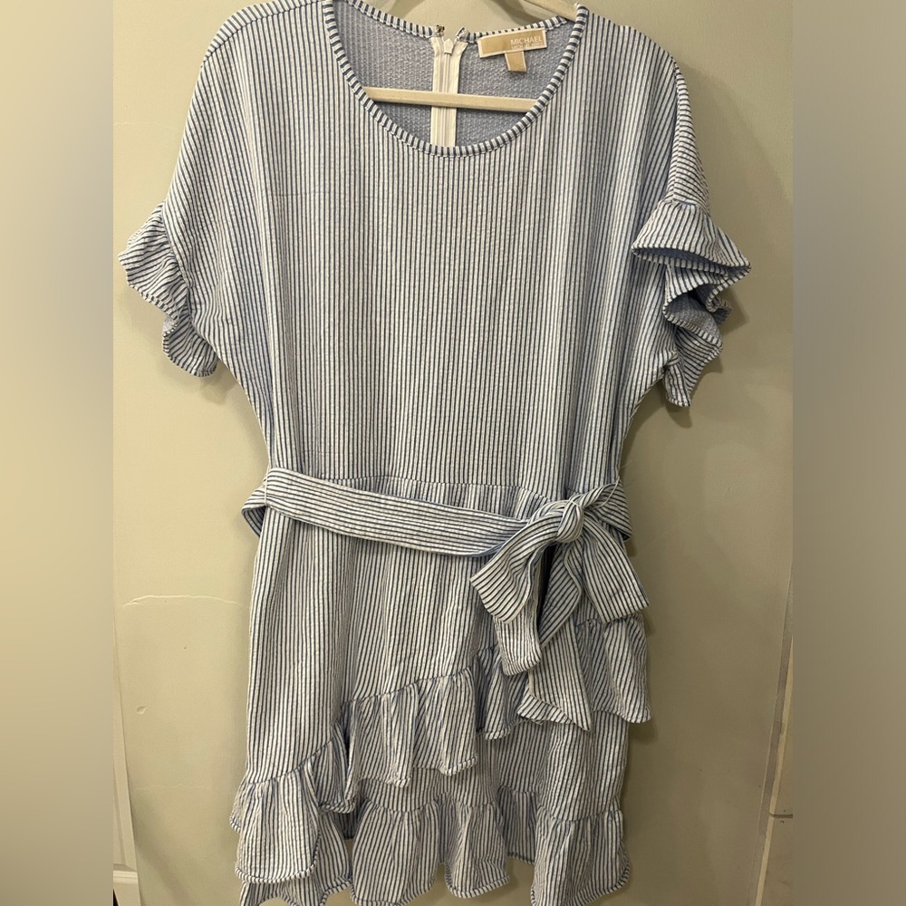 Michael Kors Knit Seersucker Dress